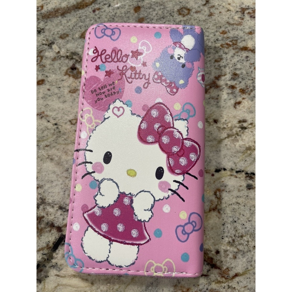 Pink  Hello  Kitty Zipper Wallet No Tag  ~ New
